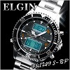 [bb039]エルジン 腕時計ワールドタイムソーラー電波ウォッチ/FK1349S-BP